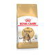 Royal Canin Adult Bengal Katzenfuttertüte mit einer Illustration einer Bengal-Katze, mit Text, der 'Feline Breed Nutrition' hervorhebt.