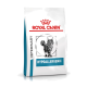 Royal Canin Veterinär-Hypoallergen Katzenfutterbeutel mit einer Abbildung einer getigerten Katze und dem Markenlogo oben.
