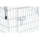 Metall-Haustierkäfig mit einem sicheren Riegel, mit einem geräumigen Innenraum und robuster Drahtkonstruktion.