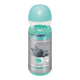 Flasche mit PREMIERE Pearls Deodorant für Katzen, mit einem Duft nach Meeresbrise, mit einem Bild einer grauen Katze und türkisfarbenen Gelperlen im Inneren.
