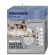 Niebieskie opakowanie żwirku PREMIERE „I ♥ my cat” Multi-Cat Carbon Control XL (zbrylający) z dwoma kotami rasy Ragdoll i ziarnami, 10 L