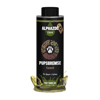 ALPHAZOO Pupsbremse Futteröl für Hunde und Katzen 250 ml