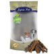 Lyra Pet Hundeleckerlipackung mit "100% natürlich" und "Lyra Nature Power," mit drei Hunden und einem Haufen Leckerlis.