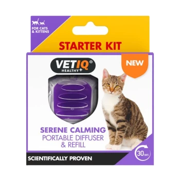 VETIQ Serene Calming Portable Diffuser & Refill Starter Kit for Cats & Kittens, scientifically proven, 30 days, new product.