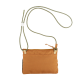 Kleine rostorange Leckerli-Tasche für Haustiere mit Reißverschluss, beigen Lederlaschen und grün geflochtener, verstellbarer Schnur mit weißem Stopper.