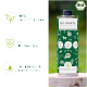 Ein Hund auf Gras neben einer Flasche "BIO LEINÖL", mit Vorteilen: "Fördert Fell & Haut", "Entgiftend" und "Senkt den Blutdruck."