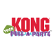 KONG Pull-A-Partz-Logo: großes rotes "KONG", grünes "TUCK"-Abzeichen und lila Schriftzug "PULL-A-PARTZ".