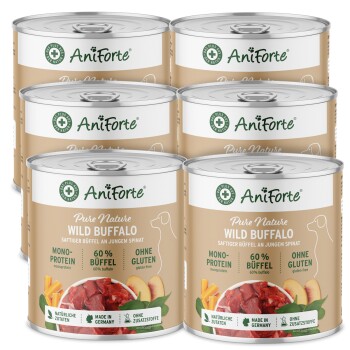 Nassfutter WildBuffalo Büffel mit Spinat (6 x 400g) 800 g