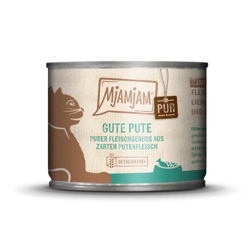 Nassfutter Katze Adult, Purer Fleischgenuss 6x200 g Pute