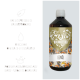 Flasche mit kaltgepresstem Leinsamenöl, beschriftet mit "Leinöl", das die Vorteile von Omega-3 für Haut und Fellqualität hervorhebt.
