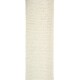 A vertical image of a natural sisal rope, tightly wound and light beige in color, commonly used for cat scratching posts.