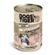 Dosenfutter für Hunde "DOGS'n TIGER" mit "SONNTAGSJÄGER WILD MIT GEFLÜGEL," 61% Wild und Geflügel, für erwachsene Hunde.