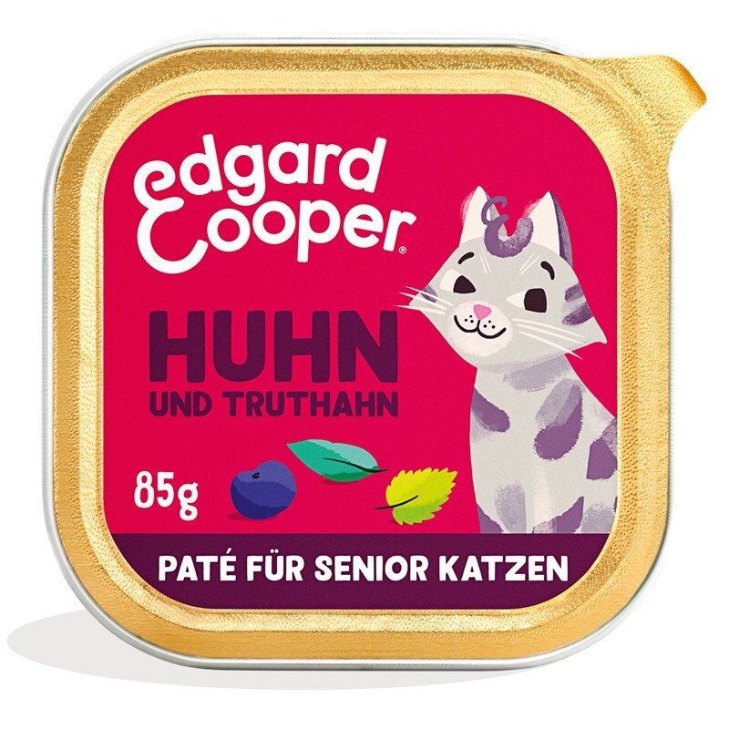 Edgard & Cooper Edgard & Cooper natvoer voor katten Senior Paté Kalkoen en kip 32x85 g