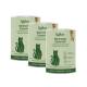 Drei hellgrüne KatKare „Kaninchen Essential“ Dosen mit Katzen‑Silhouette und Text „Snack gut. Tu Gutes. Fühl dich gut.“