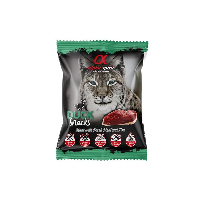 alpha spirit Cat Snack gewürfelt 50g Ente