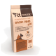 Hundefutterbeutel mit der Aufschrift "Fit CROCK Basic Rind MAXI," mit glutenfreien, kaltgepressten Rezeptdetails und 10 KG Gewicht.