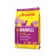 Josera Miniwell Haustierfutterbeutel, 10 kg, mit kleinen Kroketten für Feinschmecker-Haustiere. Der Text enthält "Deutsche Qualität" und "Glutenfreies Rezept."