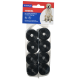 Black poop bags in a clear package, featuring 8 rolls with 20 bags each, labeled "FIT+FUN" and "KOTBEUTEL."