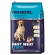 Sac de nourriture pour chien étiqueté 'Premiere Best Meat Light' avec un labrador jaune, avec du poulet comme ingrédient principal (45 %). 4 kg.