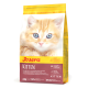 Josera Kitten Katzenfutterbeutel mit einer Nahaufnahme eines orangefarbenen Kätzchens, mit "Einfach verdaulich" und "Lachsöl für wachsende Kätzchen."