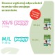 Tabela przysmaków Whimzees dla szczeniąt: XS/S 2–9 kg — 28 dni; M/L 9–18 kg — 14 dni; czerwona nalepka „Zalecamy 1 gryzak na dzień”