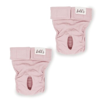 Lills 2er Pack Läufigkeitshöschen aus Bio-Baumwolle "Lou" pink L