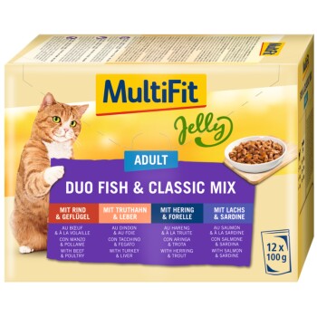 Pack multipack Adult Duo Poisson & Classic Mix 12x100 g