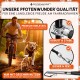 Mann fährt Fahrrad mit Hund an der Leine, die am Sattelstützenrohr befestigt ist, zeigt robuste Metallklemme und sicheren Karabinerhaken, Pfotenwunder-Qualität.