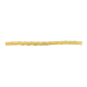 Ein verdrehter, gelber Hundekau stick auf einem weißen Hintergrund, ideal für das Kauen von Haustieren und die Zahngesundheit.