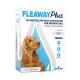 FLEAWAY Plus box for medium dogs, 134/120.6 mg spot-on; brown dog photo; treats fleas, ticks, biting lice; 1 x 1.34 ml