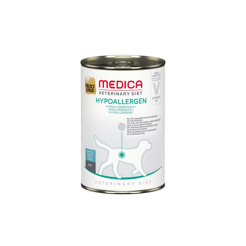SELECT GOLD Medica natvoer hond Adult Hypoallergeen met insecten 6x400 g