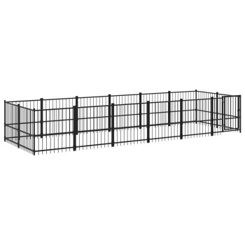 Outdoor Hundezwinger Stahl 5,82 m, 1,935 m, 1 m