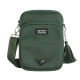 Grüne Umhängetasche für Hundebesitzer mit perforierter Textur, mit einem Quasten und einem Logo-Patch, das "DOOG DOG OWNERS OUTDOOR GEAR" liest.
