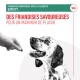 Une main donne une friandise à un chien tacheté heureux, avec un texte sur les friandises savoureuses et la compatibilité avec la nourriture.