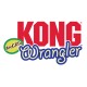 Logo KONG Wrangler z wyraźnymi czerwonymi literami 'KONG' i zabawnym niebieskim napisem 'Wrangler', z grafiką zielonego awokado.