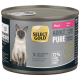 Select Gold Adult Pure Katzenfutterdose mit 72 % Pferdefleisch, getreidefreie Formel und Bild einer Siamkatze.