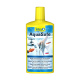 Flasche Tetra AquaSafe Wasseraufbereiter für Fische, mit einem gelben Etikett mit Bildern von Fischen und einem Wasserhahn sowie mehrsprachigem Text.