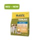 Hundefutterverpackung mit der Aufschrift "MultiFit Farmlove mit Superfood" für kleine erwachsene Hunde, mit einem Hundebild, ernährungsphysiologischen Vorteilen und einem Gewicht von 2,5 kg.