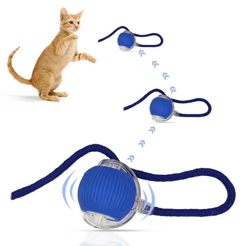 Petsation Interaktiver Katzenball blau