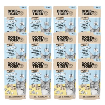 Adult Nassfutter Katze, Allerlei, Lachs, Ei & Kürbis, 12x 125g