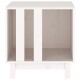 Hundehütte Massivholz Kiefer Hundehöhle Hundebett weiß 50 cm, 40 cm, 52 cm