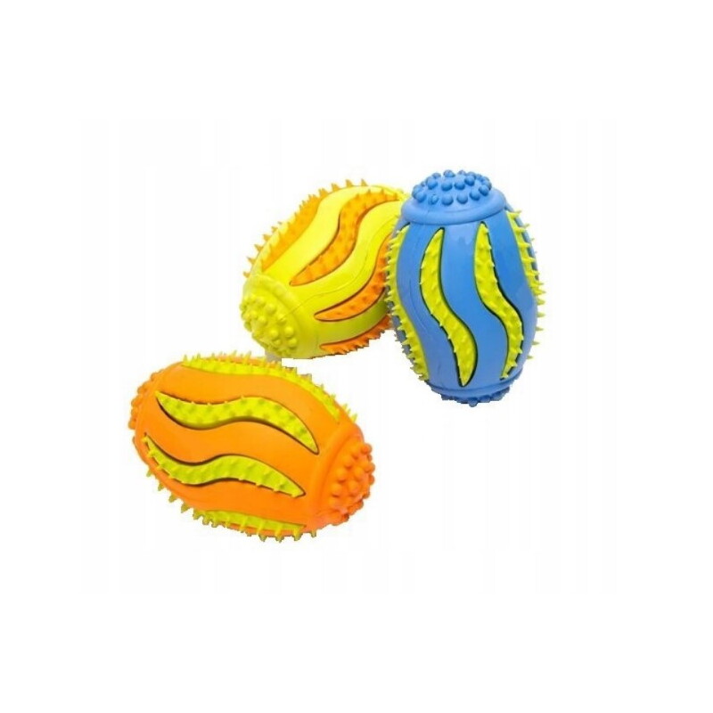 nobleza Latex-Gummiball für Hunde – Robustes Kauspielzeug mit Noppenstruktur | 8,5 cm | In 3 Farben (Orange, Grün, Blau) grün
