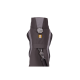 Ein graues Hundegeschirr mit reflektierenden Akzenten, mit einem Metallclip und einem Ruffwear-Logo auf der Vorderseite.