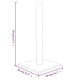 Design eines Katzenkratzbaums mit Abmessungen: 70 cm Höhe, 35 cm Basis. Einfache, robuste Struktur für Haustiergebrauch.