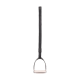Schwarze Leder-Haustierleine mit einem Metallclip und einem strukturierten Griff, entworfen für Komfort und Haltbarkeit.