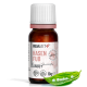 Braune Glasflasche mit dem Etikett "REAVET+ HASEN FUß Original Bachblüten ANGST" mit 10g Produkt, begleitet von einem grünen Blatt und kleinen weißen Kügelchen.
