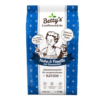 Betty’s Landhausküche Trockenfutter Huhn Forelle 1,4 kg Betty’s Landhausküche Trockenfutter Huhn Forelle 1,4 kg