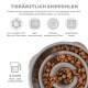 Tierfutterschüssel, die für langsames Essen entworfen wurde, mit Rillen, um die Essenszeit zu verlängern, aus BPA-freien Materialien und spülmaschinenfest.