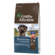 Hundfutterbeutel mit der Aufschrift 'Real Nature Country Selection', der die 'Skandinavien'-Formel mit Lachs und Rentier enthält, 12 kg.