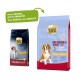 Zwei Beutel Select Gold Hundefutter nebeneinander; linker Beutel beschriftet mit "Medium Adult Light," rechter Beutel beschriftet mit "Medium Adult 11-25 kg."